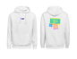 UNI Hoodie – Mali tisk logotipa spredaj + Velik tisk logotipa zadaj – Personaliziran/po meri