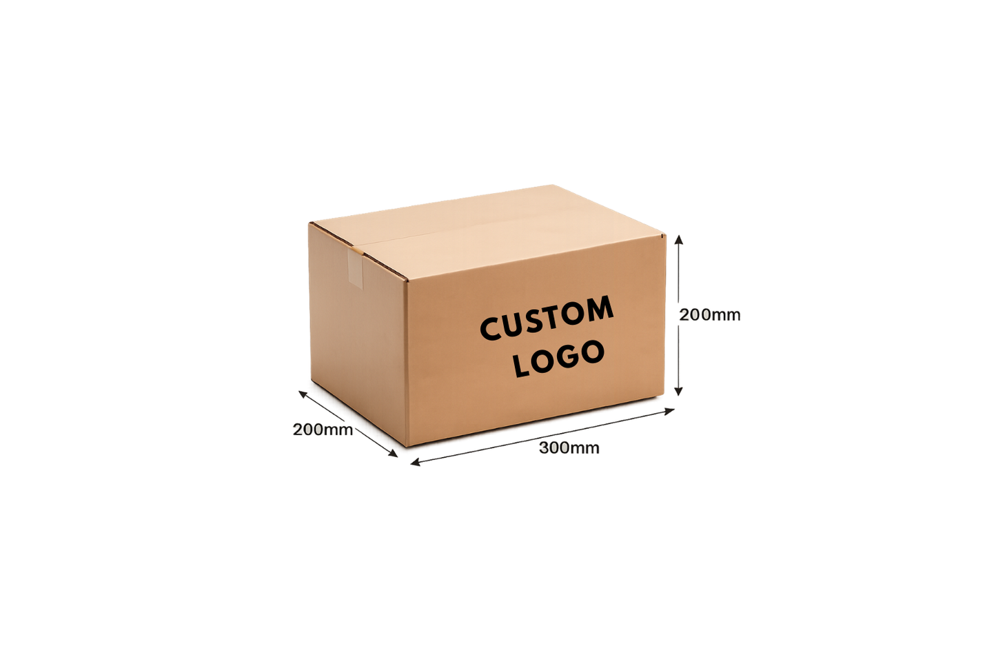 Kartonska škatla s tiskom 300x200x200 mm