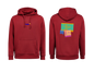 UNI Hoodie – Mali tisk logotipa spredaj + Velik tisk logotipa zadaj – Personaliziran/po meri