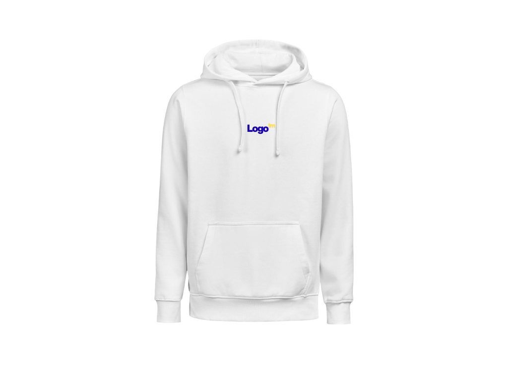 UNI Hoodie – Mali tisk logotipa spredaj + Velik tisk logotipa zadaj – Personaliziran/po meri
