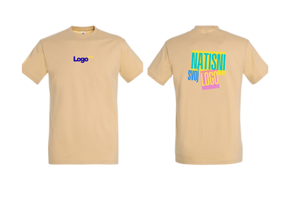 UNI Majica 100 % bombaž – Mali tisk logotipa spredaj+velik zadaj – Personalizirana majica po meri