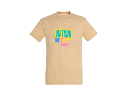 UNI Majica 100 % bombaž – Velik tisk logotipa spredaj – Personalizirana majica po meri