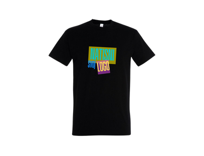 UNI Majica 100 % bombaž – Velik tisk logotipa spredaj – Personalizirana majica po meri