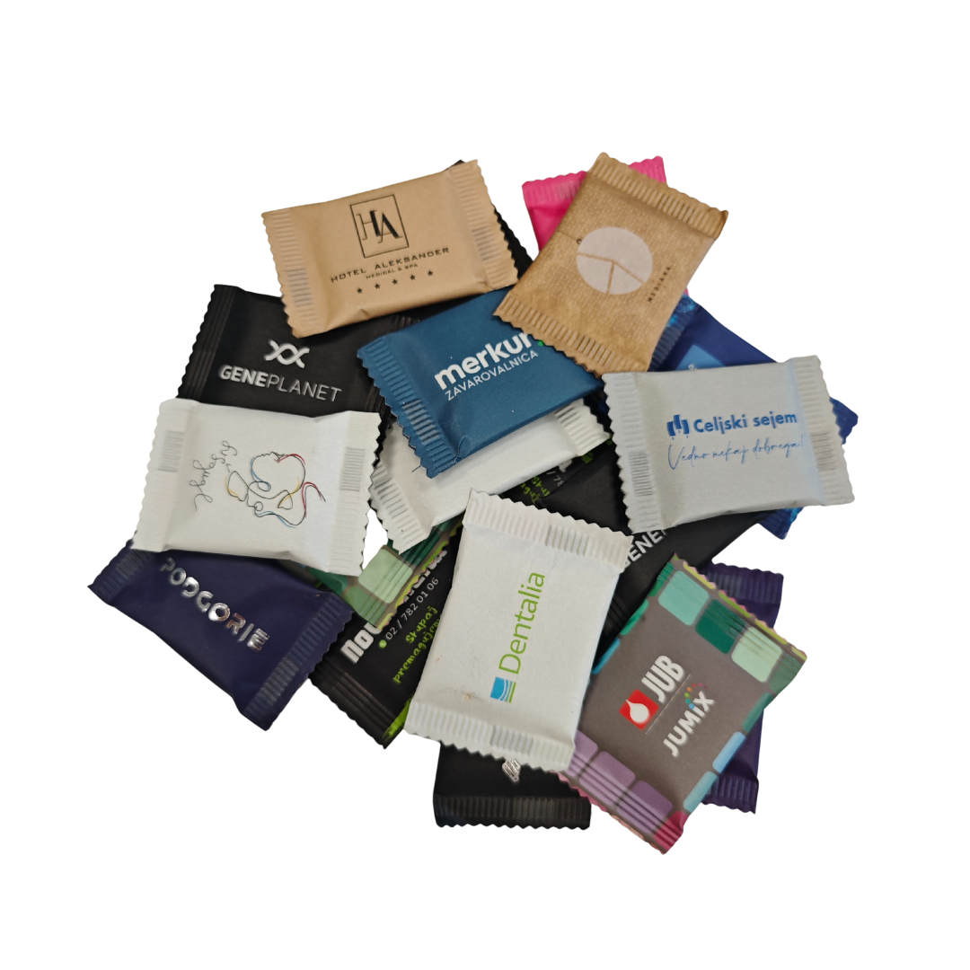 Personalizirane 5g čokoladice za promocijo podjetja 0,25 eur/kom + DDV