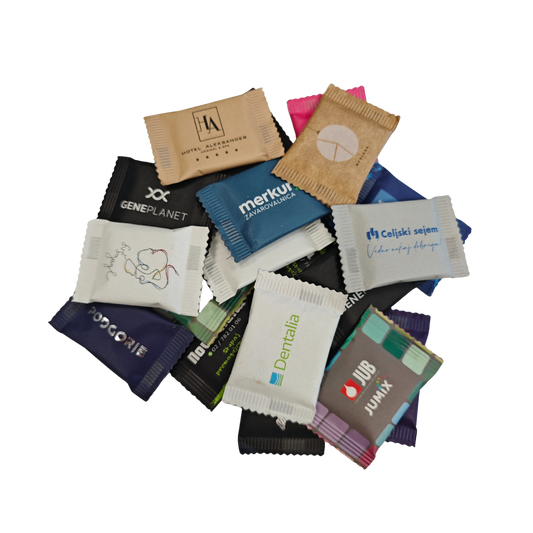 Personalizirane 5g čokoladice za promocijo podjetja 0,25 eur/kom + DDV