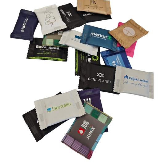 Personalizirane 5g čokoladice za promocijo podjetja 0,25 eur/kom + DDV