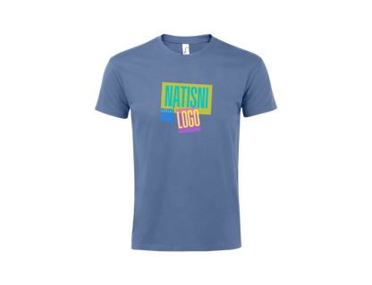 UNI Majica 100 % bombaž – Velik tisk logotipa spredaj – Personalizirana majica po meri