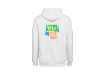 UNI Hoodie – Mali tisk logotipa spredaj + Velik tisk logotipa zadaj – Personaliziran/po meri