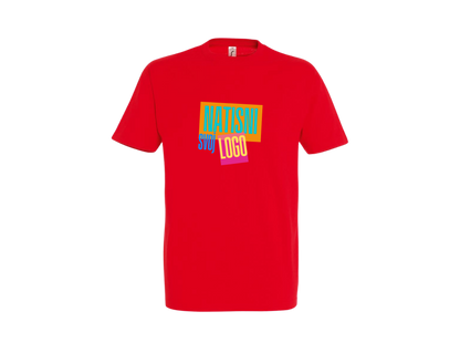 UNI Majica 100 % bombaž – Velik tisk logotipa spredaj – Personalizirana majica po meri