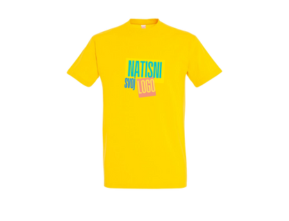 UNI Majica 100 % bombaž – Velik tisk logotipa spredaj – Personalizirana majica po meri